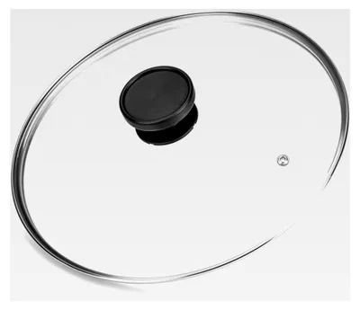 Produktbild von Glasdeckel 20 cm rund schwarz, transparent