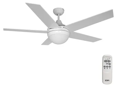 Image de Ventilateur de plafond avec éclairage EDM 33988 Adriatico Blanc 60 W