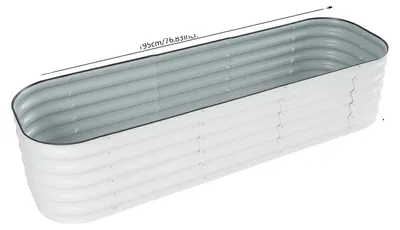 Obrázok produktu pre Vonkajší kvetináč, veľká kapacita, odolný proti korózii, sivý