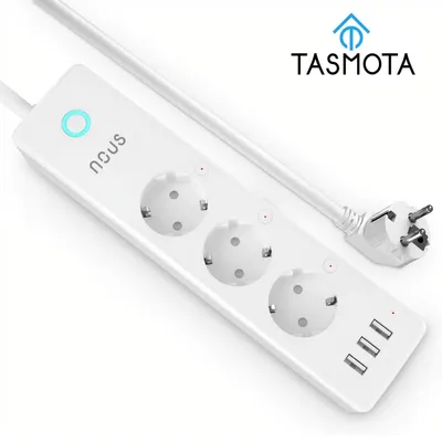 Obrázok produktu pre Nous A5T Smart Power Strip, 3-cestná napájacia lišta s 3x USB, firmware Tasmota, WLAN