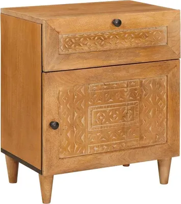 Zdjęcie produktu dla Szafka Nocna Jasny Brąz 50 x 33 x 60 cm Drewno inżynieryjne
