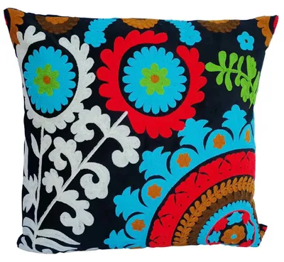 Produktbild von Samtkissen Mandala Etna quadratisch ca. 40x40x15 cm mit Polyesterfüllung