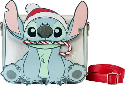 Immagine prodotto di Loungefly Disney Stitch Świąteczna torebka crossbody z brokatem