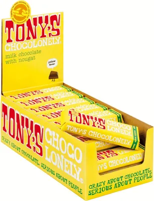 Produktbild von Tony's chocolonely Milchschokolade-Nougat 32% (35x 47gr)