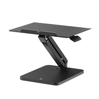 Produktbild von Maclean Schreibtischständer für Monitor oder Laptop Gasfeder zum Stehen und Sitzen schwarz MC-493