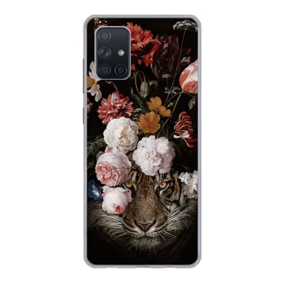 Produktbild von MuchoWow® Handyhülle Schutzhülle Hülle für Samsung Galaxy A51 5G Blumen - Jan Davidsz de Heem - Tiger - Gemälde - Stillleben - Alte Meister Silikon Softcase Handy Hülle - Abbildung