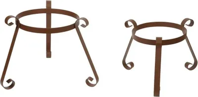 Produktbild von Sauvic Schmiedeeiserner Pflanzgefäß-stützfuß 35 Cm Silber  Silber One Size