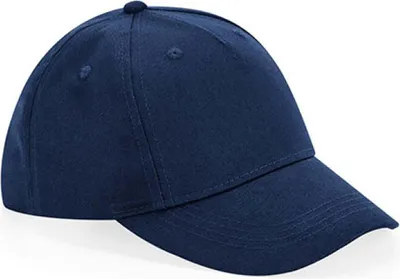 Image de Beechfield B63NB | Junior Organic Coton 5 Panel Cap Coton Bio - Couleur : Navy - Taille : One Size