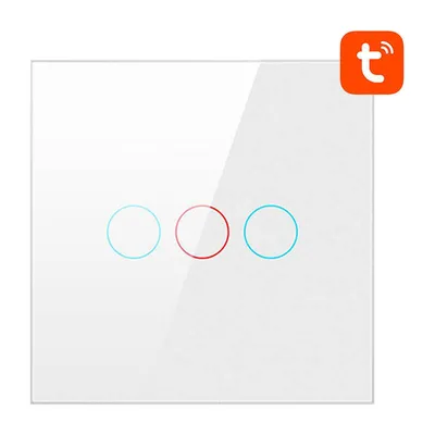 Obrázok produktu pre Smart Light Switch ZigBee Avatto LZTS02-EU-W3 3 Way No Neutral TUYA (white)