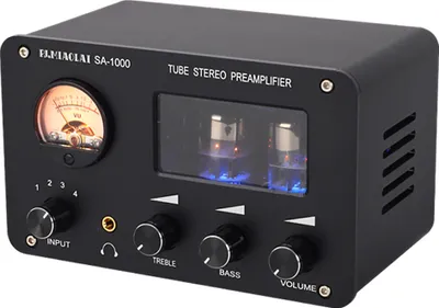 Zdjęcie produktu dla SA-1000 Audiofilski przedwzmacniacz lampowy Audio HiFi Elektryczny wzmacniacz lampowy 4 wejścia 2 wyjścia Interfejsy audio Bezstratny wzmacniacz przełączający audio Wbudowany układ 5532
