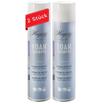 Produktbild von Hagerty Set 2x Foam Shampoo I Schaumreiniger für Teppiche Polster und Stoffe I Premium Reinigungsmittel für Teppich Sofa Couch I Teppichreiniger