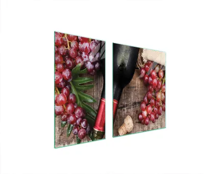 Produktbild von Glasschutzplatte Für Herd 90X52 Wein