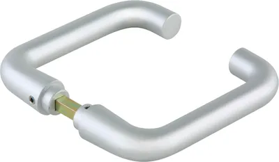Produktbild von Glastürdrückerpaar Rundform LM silber elox.f.Drückerf.VK 8mm DORMA-GLAS