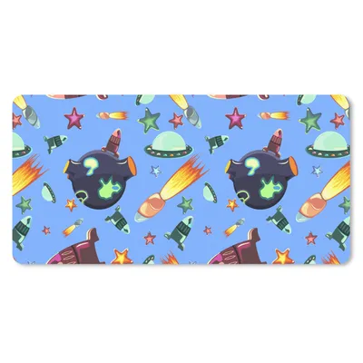 Produktbild von MuchoWow® Mauspad Mousepad Weltraum - Regenbogen - Ufo - Rakete - Design 60x30 cm - Mousepads - Maus Mat - Pad - Mausunterlage - Nachhaltig