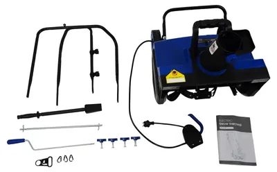 Obrázek produktu pro Elektrický sněžný pluh, výkon 2400 W, robustní konstrukce, modrá barva