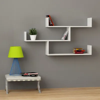 Immagine prodotto di Skye Decor, Tibet - White, mensole da parete, bianco, 119 x 66,5 x 23 cm