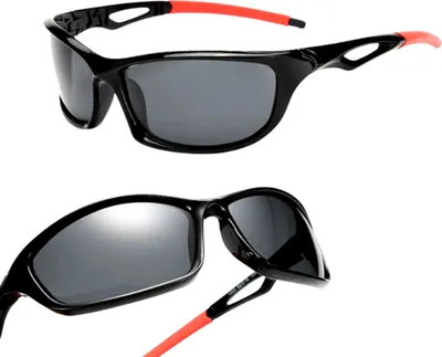 Zdjęcie produktu dla Okulary sportowe - Polaryzacyjne - Ochrona przeciwsłoneczna - Dynamiczny design - Uniwersalne - Czarne - Wysoka jakość