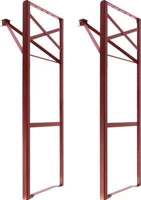 Produktbild von Natural Goods Berlin Möbelgestell BIERZELT, DIY Bierzeltgarnitur, klappbares Tischgestell, Bankgestell, Festzeltgarnitur, rostfrei, H100,5 x B43cm - Stehtisch, Dunkelrot, 2 Stück