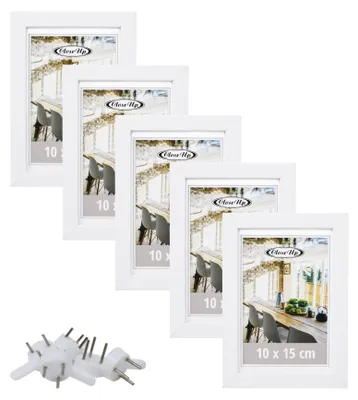 Produktbild von Bilderrahmen-Set 10 x 15 cm weiß, 5 Stück