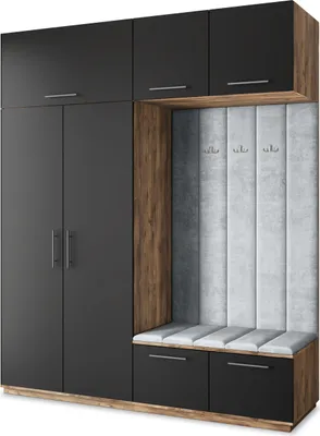 Produktbild von Masseno Garderobe-Set REMA 200/240/60 cm Modern Garderobenschrank Eiche Lefkas