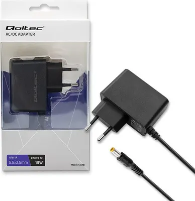 Obrázok produktu pre Zásuvný napájací zdroj Qoltec PREMIUM 15W | 15V | 1A | 5,5*2,5