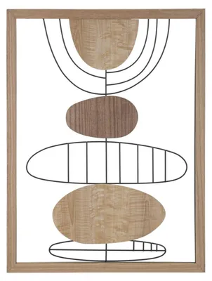 Produktbild von Wandpaneel Astroy A aus MDF mit geometrischen Formen und Eisenprofilen