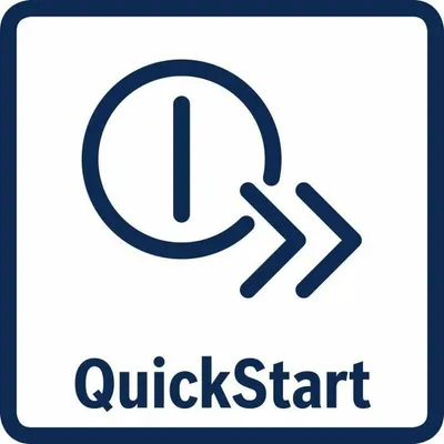 A graphic with the text 'QuickStart' and an icon representing starting or quick action.