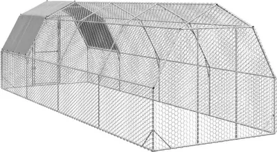 Obrázok produktu pre vidaXL Kurník so strechou 2,5x8x2,25 m Pozinkovaná oceľ