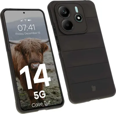 Produktbild von Robuste Handyhülle für Xiaomi Redmi Note 14 5G, Bizon Case Tur, Schwarz