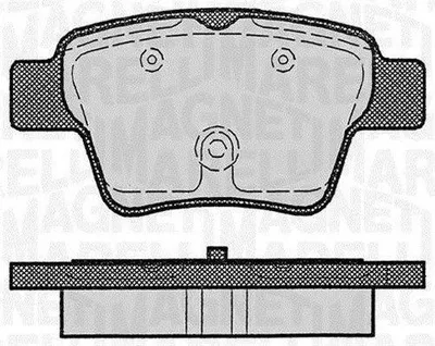 Productafbeelding van MAGNETI MARELLI Remblokken set, achter, voor RENAULT KANGOO / GRAND KANGOO (KW0/1), artikelnummer 363916060179