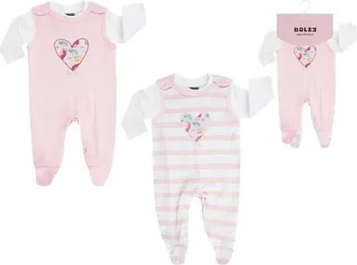 Produktbild von Boley Doppelpack Strampler rosa - weiß 62