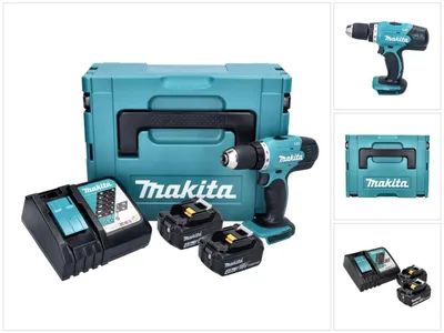 Image de Makita DDF 453 RMJ Perceuse-visseuse sans fil 18 V 42 Nm + 2x batterie 4,0 Ah + chargeur + Makpac