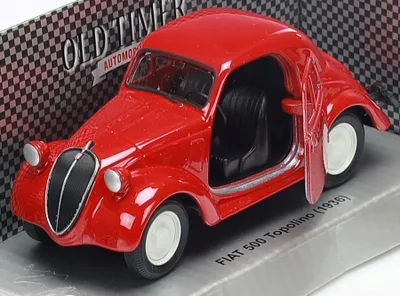 Produktbild von Welly Fiat 500 Topolino 1936 rotes Metallmodell Auto Sammlerstück