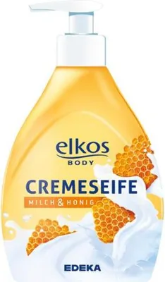 Produktbild von EDEKA elkos Cremeseife Milch&Honig Spender 500ml
