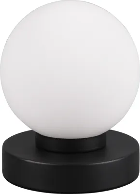Obrázek produktu pro Stolní lampa - V 15 cm - Černý mat - Bílá - Kov - Sklo - Dotyková funkce