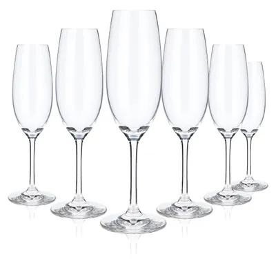 Produktbild von 6x Zwiesel Sekt Glas Flöter Sektgläser Cavagläser 0,1l Flötenglas Ivento