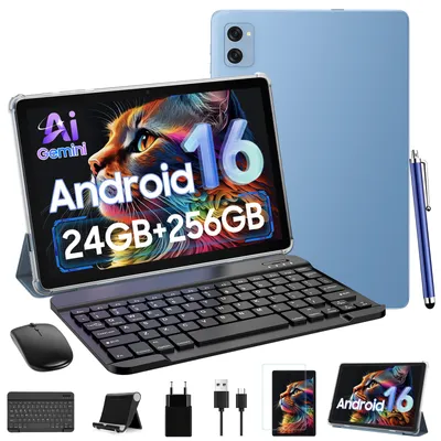 Produktbild von VekfulPC 10 Zoll Set Tablet, 24(8+16)GB RAM+256GB ROM (2TB TF), Android 16/5000mAh/Widevine L1/5G WiFi/Face ID