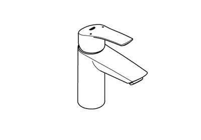 Produktbild von Grohe Eurosmart Einhebel-Waschtischarmatur, Größe S, chrom, Durchflussbegrenzer 5,7 l/min, 28 mm Keramikkartusche, Push-Open-Stopfen,