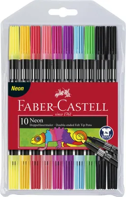 Produktbild von FABER-CASTELL Neon Filzstifte farbsortiert, 10 St.