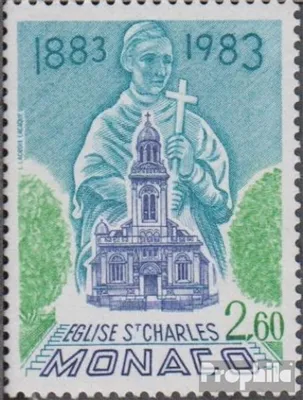 Produktbild von Briefmarken Monaco 1983 Mi 1578 (kompl.Ausg.) gestempelt St.Charles Kirche