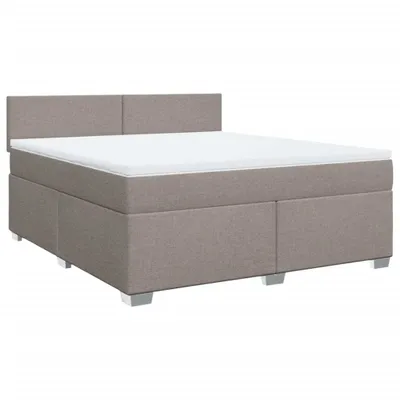 Produktbild von Boxspringbett mit Matratze Taupe 180x200 cm Stoff