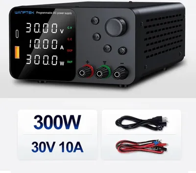 Produktbild von Labornetzgerät DC Schaltnetzteil - TPS3010 30V 10A - Regelbar 0–30V 0–10A - Einzelausgang - USB-A & Typ-C - Kurzschluss- & OCP-Überstromschutz