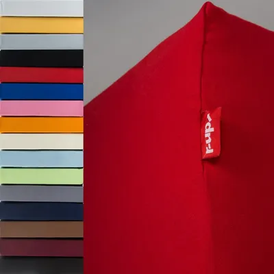Produktbild von r-up Passt Spannbettlaken 180x200-200x220 bis 35cm Höhe rubinrot 100% Baumwolle 130g/m²
