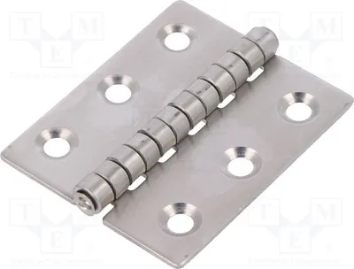 Obrázok produktu pre 1x Pánt B: 60 mm, nehrdzavejúca oceľ A2, výška: 50 mm, ZAW-D-50X60X1.5-A2, pánty