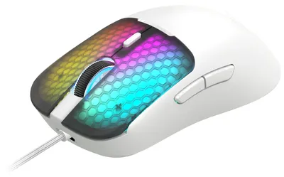 Zdjęcie produktu dla Mars Gaming MMVIPERW, Po prawej stronie, Optyczny, USB Type-A + USB Type-C, 12800 DPI, Biały