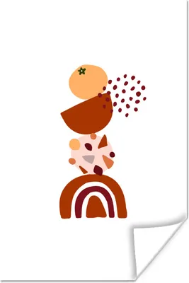 Produktbild von MuchoWow® Poster Winter - Design - Abstrakt 120x180 cm - Kunstposter