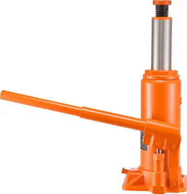 Image de Cric hydraulique SucceBuy d'une capacité de 10 tonnes, plage de levage de 235 à 470 mm, cric pour bouteilles avec conception soudée robuste pour voitures, pick-up et SUV, idéal pour les réparations, cric orange pour charges lourdes