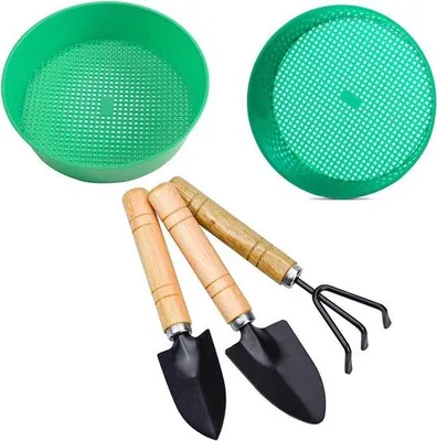 Immagine prodotto di Set da giardino con pacciamatura, piccoli attrezzi da giardino per seminare, concimare e trapiantare