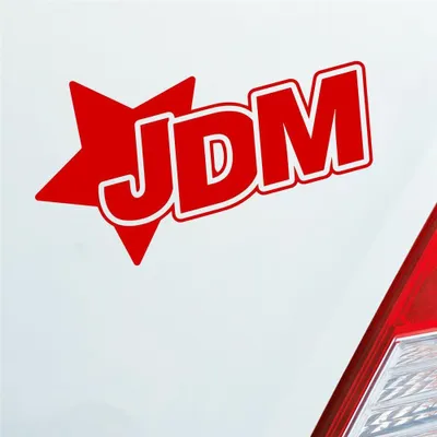 Produktbild von Auto Aufkleber JDM Stern Tuning Star 12x7 cm Rot Sticker Heckscheibenaufkleber