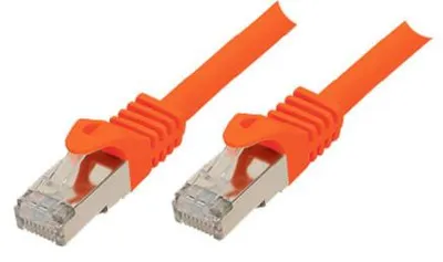 Produktbild von RJ45 Patchkabel m. CAT 7 Rohkabel PIMF orange 3m